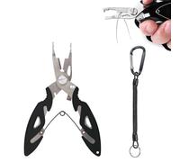 Pince Peche, Pince de Pêche, PêChe Ciseaux, Accessoire Peche Carnassier, Outil à Enlever des Crochets, équipement de Pêche Multifonctionnelle, pour Enlver Les Hameçons Couper Tissage et Anneau Fendu