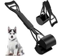 Pince, pelle à déjections, crottes, pour chien ou autres animaux - 80 cm - Noir - Linxor Noir G