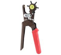 Pince perforatrice en cuir, outil de perforation multi-tailles en acier allié pour ceintures en cuir, sacs, bricolage, artisanat, conception à 6 trous, réglage rotatif, poignée