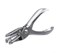 Pince perforatrice en métal à trou unique - 1 perforatrice de 3 mm/6 mm pour carte d'identité, scrapbooking, artisanat, bureau, école, papeterie - Argenté (diamètre du trou : 3 mm)