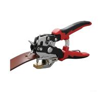 Pince perforatrice ergonomique 6 en 1 en acier inoxydable avec 6 tailles de poinçons réglables et règle intégrée pour éliminer les erreurs de mesure