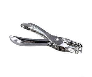 Pince perforatrice manuelle en métal à trou unique pour cartes d'identité et tâches de bureau compatible avec papier de 70 g jusqu'à 8 feuilles (diamètre du trou 6 mm)