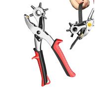 Pince perforatrice pour cuir, perforatrice de ceinture, outil de perforation à œillets | Pince à œillets rotative à 360 ° pour selle en tissu, bracelet de montre, bricolage, collier de chien