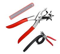 Pince perforatrice pour cuir, perforatrice ronde, pince à trou de ceinture, pince à trou rotatif, 6 trous, avec échelles, pour sangles de montre, bricolage, fait à la main, autres outils de