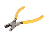 Pince Perforatrice Professionnelle à Double Levier, Pince Perforatrice pour Bracelet de Montre en Acier allié avec Poignée en Vinyle Jaune, Adaptée au Cuir, aux Ceintures, au
