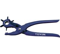 Pince perforatrice revolver longueur totale 240 mm 2 / 2,5 / 3 / 3,5 / 4 et 5 mm bleu revêtu par poudre