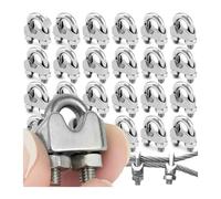 Pince pour câble métallique, Pinces à câbles métalliques en forme de U en acier inoxydable 304, M3 M5, paquet de 3/5/10/20 pièces(M5-10PCS)