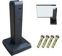 Pince pour embouts en verre, Pince de garde-corps en verre robuste acier inoxydable 304, robinet sans trou for une épaisseur 10 à 12 mm