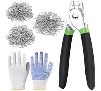 Pince pour Grillage, Pince a Grillage avec 360 Clous 3/4", 1/2", 3/8", Pince Agrafe Grillage, Pinces à Anneaux, Pince de Cloture