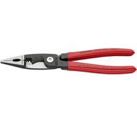 Knipex Pince pour installations électriques noire atramentisée, gainées en plastique 200 mm 13 81 200