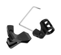 Pince pour Microphone de Saxophone, Support Plastique Noir Argenté | Installation Facile, Absorption des Chocs, pour Pied de Micro et Usage en Répétition Scolaire