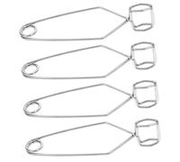 Pince pour Tube à Essai en Fer Argentée, Lot de 4 Pièces, Petite