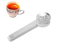 Pince Presse-Sachet de Thé, Accessoire Distributeur Infuseur Griffe en Acier Inoxydable pour Amateurs de Thé Cadeaux (Argent)