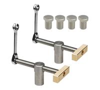 Pince professionnelle pour chien de banc de 19 mm/20 mm Pince de trou de chien pour le travail du bois Réglable en acier inoxydable 19 mm/20 mm Pinces de stabilité