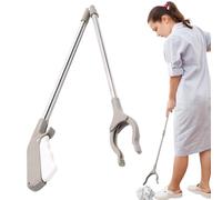 Pince Ramasse-Déchets Pliable - Pince en Acier Inoxydable avec Poignée Antidérapante & Tête Rotative | Bâton Ramasse-Ordures Portable pour Personnes Âgées, Femmes Enceintes, Maison & Extérieur