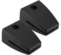 Pince réglable pour écran de confidentialité, Clips de séparation for écran en verre et alliage d'aluminium, lot 2, multicolores(1 Pair of Black)