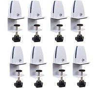 Pince réglable pour écran de confidentialité, Lot de 2 à 10 clips séparation for écran bureau en alliage d'aluminium multicolores(White,8PCS)