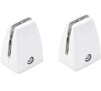 Pince réglable pour écran de confidentialité, Lot de 2 clips séparation et d'écran bureau en alliage d'aluminium multicolore(1 Pair of White)