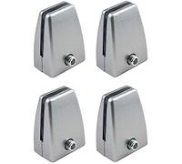 Pince réglable pour écran de confidentialité, Lot de 4 clips séparation en alliage d'aluminium, argentés, 33 x 43 59 mm, for épaisseurs 3 à 25(30mm screws)