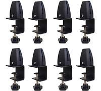 Pince réglable pour écran de confidentialité, Lot de 8 pinces séparation bureau en alliage d'aluminium multicolores(Black)