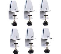 Pince réglable pour écran de confidentialité, Pinces de séparation bureau en alliage d'aluminium multicolores for ordinateurs 5 à 40 mm, lot 2 10 pièces(White,6PCS)