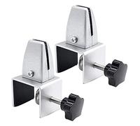 Pince réglable pour écran de confidentialité, Pinces de séparation bureau réglables en alliage d'aluminium 17-52 mm, anti-perforation, avec tapis caoutchouc, lot 2