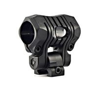 Pince Rotative pour Lampe Torche - Support RéGlable à 360° pour Rail Compatible avec la Fente Latérale du Casque, Support Léger en Aluminium(Black)