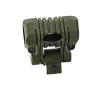 Pince Rotative pour Lampe Torche - Support RéGlable à 360° pour Rail Compatible avec la Fente Latérale du Casque, Support Léger en Aluminium(Green)
