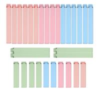 Pince Sachet Alimentaire, 30 pièces, pinces de fermeture pour sachets alimentaires, Clip Fermeture Cuisine Réutilisable Plastique, pour stockage et congélateur, Emballage Cuisine Bonbons Snack