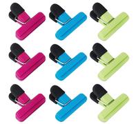 Pince Sachet Alimentaire, 9 Pièces Alimentaire D'étanchéité Clips en Plastique Clip Fermeture Sac pour Emballage Cuisine Bonbons Snack (3 Couleur, 7,7cm)