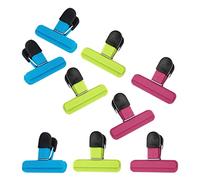 Pince Sachet Alimentaire,9pcs Alimentaire D'étanchéité Clips Plastique Pince Sachet Clip Fermeture Sac congélation Clips,pour La Cuisine,Maison, Bureau(3 Couleur)