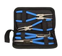 Pince Serre Clips, Jeu de Pinces à Circlips, 4pcs 7 '' Ensemble de Pinces pour Anneaux élastiques pour Circlips Coudés Internes Externes de 7 po avec Sac de Transport