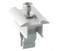 Pince solaire PV pour cadres de 30 à 50 mm, clip de montage moyen noir pour usage résidentiel et marin (clip central argenté)