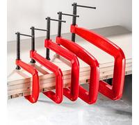 Pince solide de type G pour le travail du bois et du métal, dispose d'une ouverture de mâchoire de 110 mm, profondeur de gorge de 305 mm pour une fixation efficace (d)