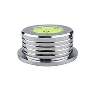 Pince stabilisatrice de disque pour tourne-disque de haute précision, stabilisateur de disque métallique portable pour tourne-disque LP vinyle, lecteur CD, châssis, haut-parleurs, etc. (Argent)