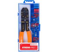 Pince Strend Pro AWS 302, pince à dénuder + jeu de 100 pcs. Embouts pour électriciens