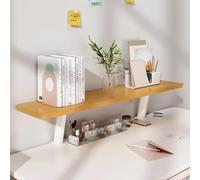 Pince sur étagère De Rangement, Pince sur étagère, étagère D’Extension, étagère Flottante, Pince sur La Base, Table D’appoint à Rallonge Réglable, étagè, Walnut, 40cm/15.7"