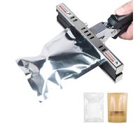 Pince thermosoudeuse portative, 200 mm, 300 mm, 400 mm, 7 températures réglables, chauffage double face, largeur de soudure de 15 mm, pour sacs en aluminium et sacs kraft(400mm)