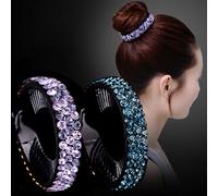 Pince Torsadée Incrustée De Strass Pour Femmes, Épingle À Cheveux, Chignon, Griffe, Accessoire De Couvre-Chef-Champagne