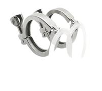 Pince Tri 1.5 "2" 2.5 "3" 50.5/64/77.5/91mm, virole OD SS304, raccord Tri trèfle en acier inoxydable for le brassage à domicile(2 piece,2Inch x K64)