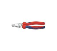 Pince universelle en acier spécial pour outils, tête chromée, poignées à gaine en plastique, Long. : 180 mm, Capacité de coupe du Ø du fil dur 2,2 mm