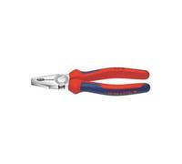 Pince universelle en acier spécial pour outils, tête chromée, poignées à gaine en plastique, Long. : 200 mm, Capacité de coupe du Ø du fil dur 2,5 mm