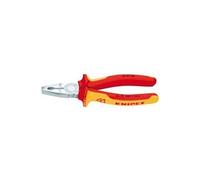 Pince universelle VDE en acier spécial pour outils, tête chromée, poignées à gaine en plastique, Long. : 160 mm, Capacité de coupe du Ø du fil dur