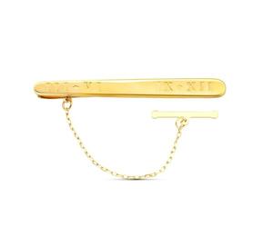 Pinceàcravate En or 18 carats, 54 mm, avec détails en chiffres romains
