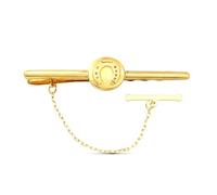 Pinceàcravate en or 18 carats avec un détail central en forme de fer à cheval