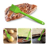 Pinceau à badigeonner en silicone résistant à la chaleur pour barbecue, grill, cuisine, cuisine, cuisine, sans BPA, passe au lave-vaisselle (vert, 21 cm)
