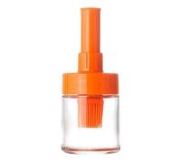 Pinceau à badigeonner, pinceau à pâtisserie en silicone, pinceau à pâtisserie, sauce barbecue, marinade, glaçage de viande, pinceau à huile, bouteille d'huile de miel en silicone - Orange