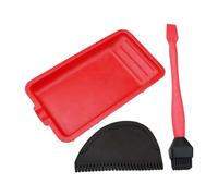 Pinceau à Colle, Pinceau à Colle à Bois, kit d'outils de Colle pour Le Travail du Bois, Ensemble d'applicateu de Colle en Silicone pour Le Travail du Bois avec Brosse et Plateau épandeur de Colle