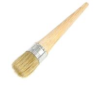 Pinceau à colle professionnel en bois naturel - Pinceau rond pour colle et cire - Pour peinture, reliure, meubles, supercire, peinture à la chaux - Pour petits projets