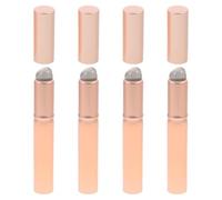 Pinceau à Lèvres 4 Pièces avec Capuchon Rond en Silicone, Portable | Réutilisable, Application Précise, Format Voyage, pour Rouges à Lèvres et Gloss, Usage Spécial